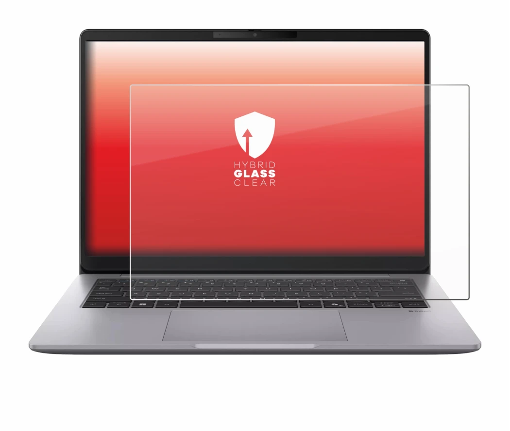 Abbildung des Geräts ASUS ExpertBook P3 G2 mit einer Vielzahl des Displayschutzes.