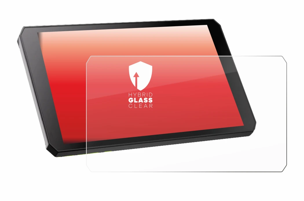 Abbildung des Geräts RiderNav R7M mit einer Vielzahl des Displayschutzes.