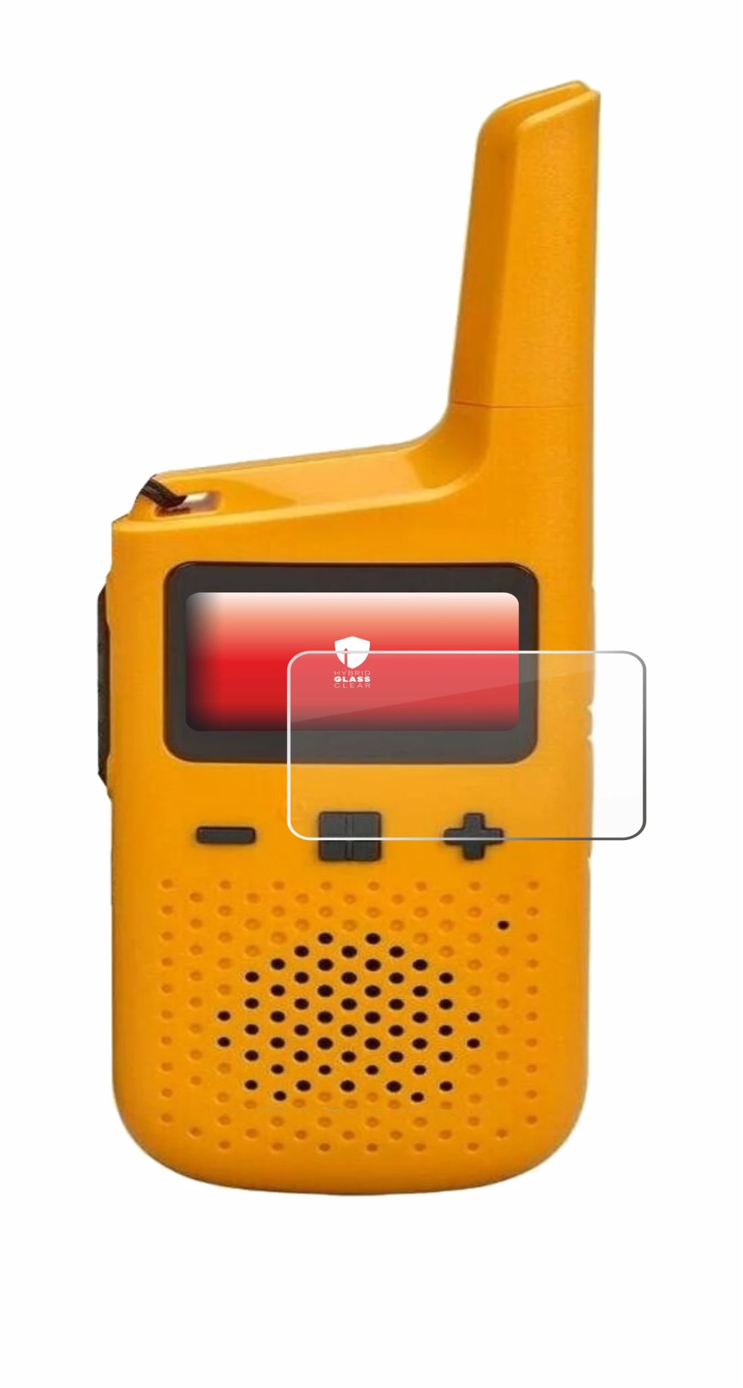 Abbildung des Geräts Motorola Talkabout T72 mit einer Vielzahl des Displayschutzes.