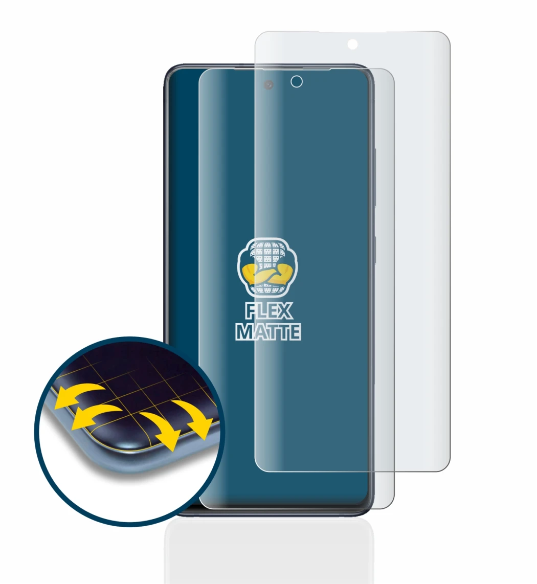 Abbildung des Geräts Samsung Galaxy S20 FE mit einer Vielzahl des Displayschutzes.