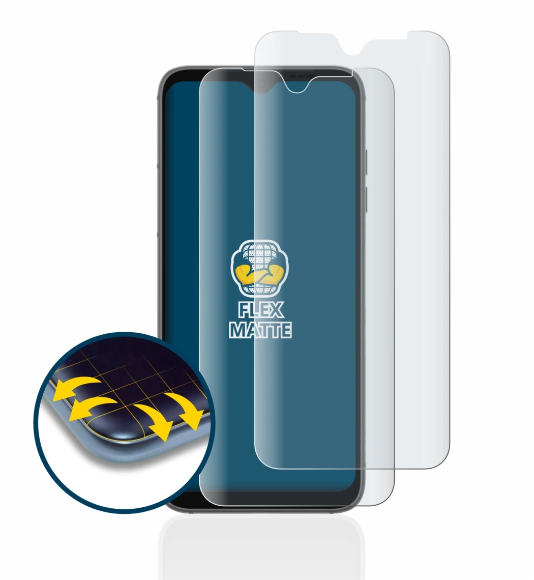 Abbildung des Geräts Fairphone 4 mit einer Vielzahl des Displayschutzes.