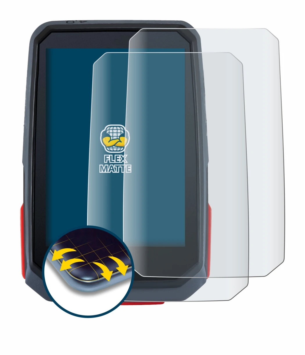 Abbildung des Geräts Sigma ROX 4.0 mit einer Vielzahl des Displayschutzes.