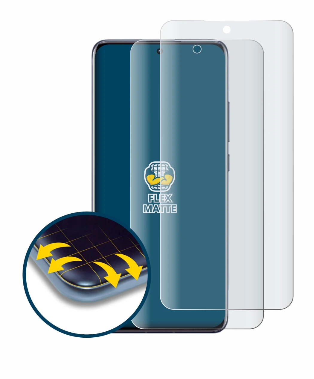 Abbildung des Geräts Xiaomi 12 mit einer Vielzahl des Displayschutzes.