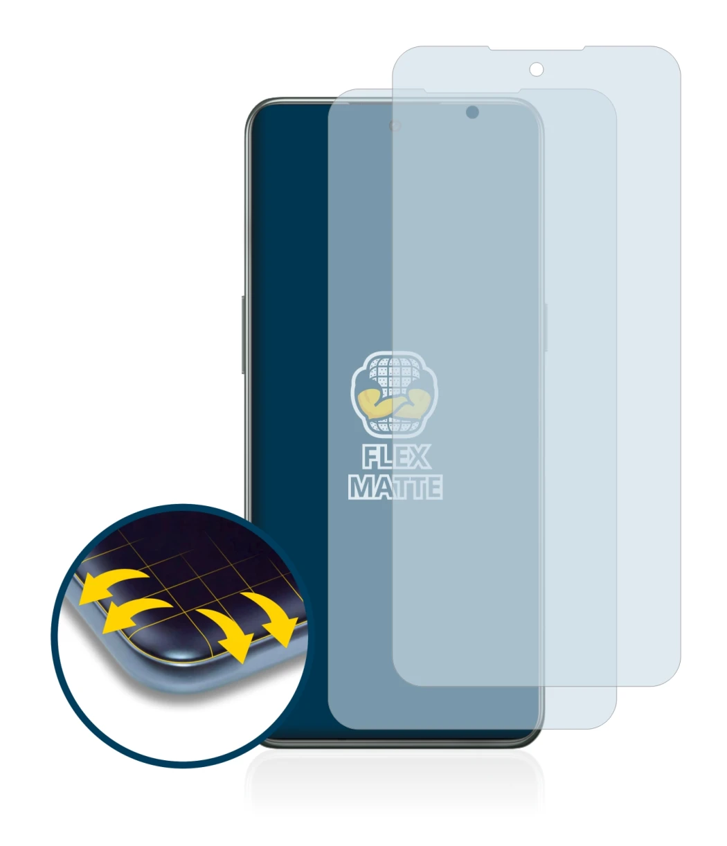 Abbildung des Geräts OnePlus 10T 5G mit einer Vielzahl des Displayschutzes.