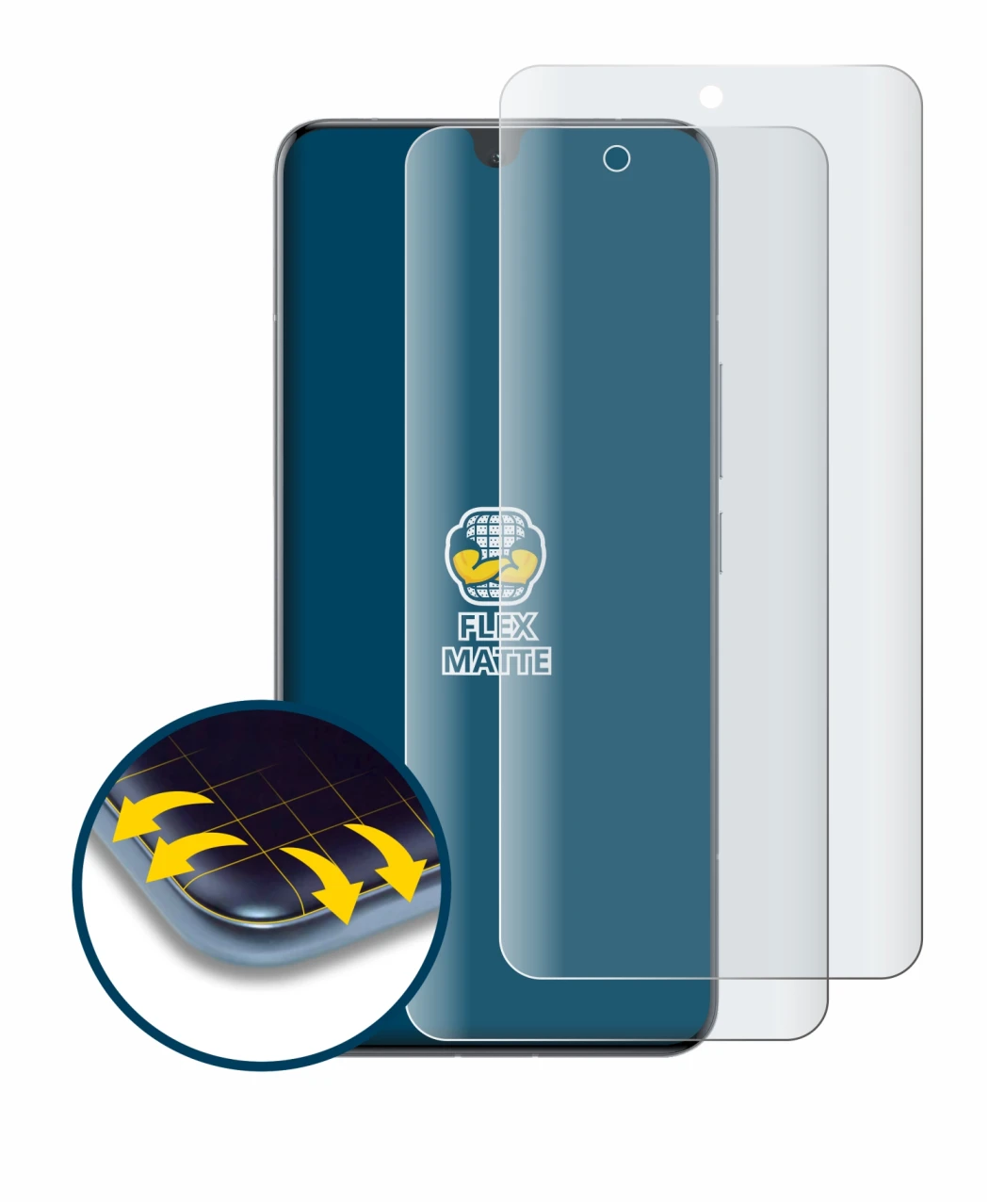 Abbildung des Geräts Xiaomi 14 Ultra mit einer Vielzahl des Displayschutzes.