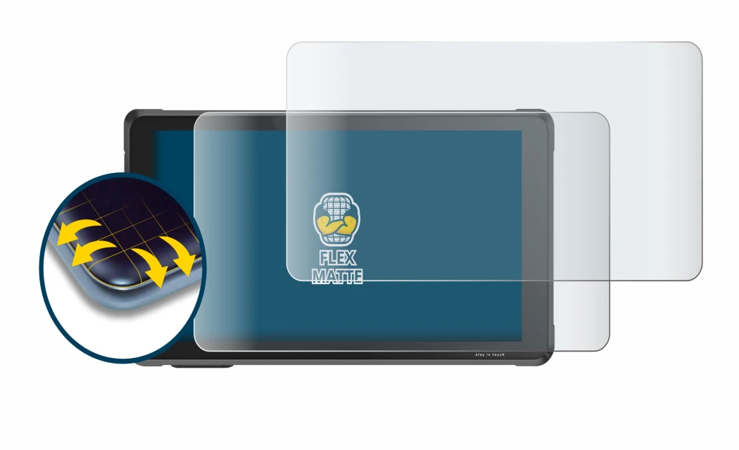 Abbildung des Geräts Interphone RideSync Sync55 mit einer Vielzahl des Displayschutzes.