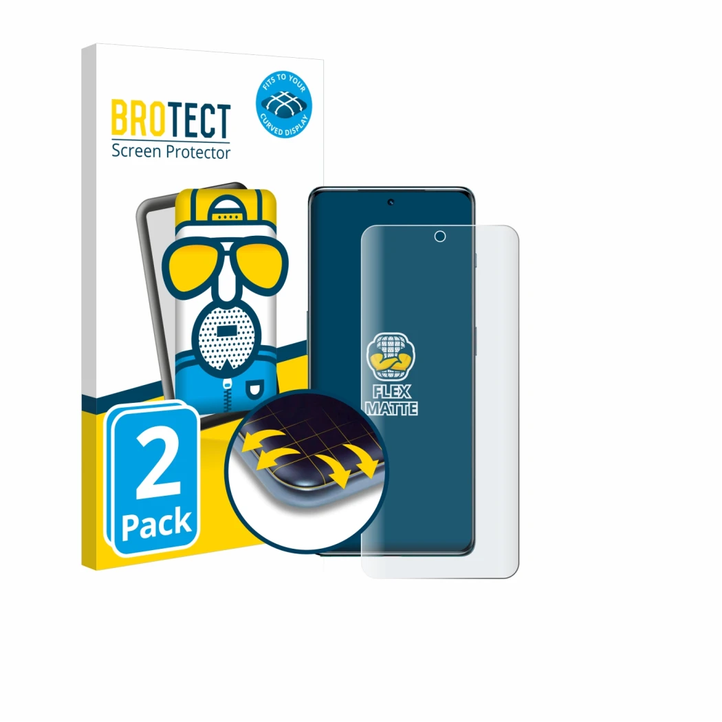 Vorderseite einer Produktverpackung mit dem Markenlogo BROTECT. Daneben ist das Gerät OnePlus Ace 3 Pro mit dem zugehörigen Di