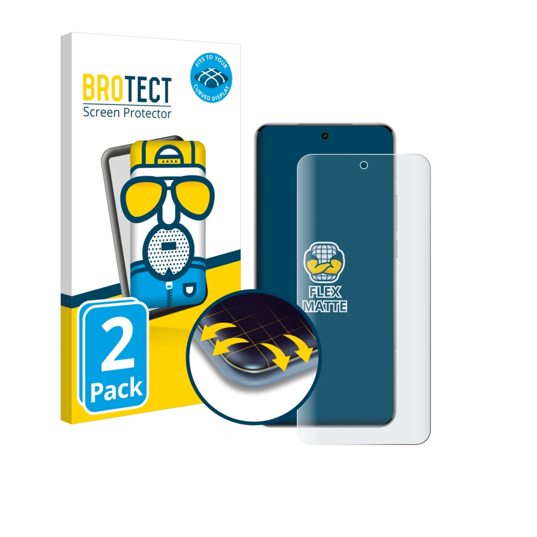 Vorderseite einer Produktverpackung mit dem Markenlogo BROTECT. Daneben ist das Gerät Xiaomi 15 Ultra mit dem zugehörigen Disp