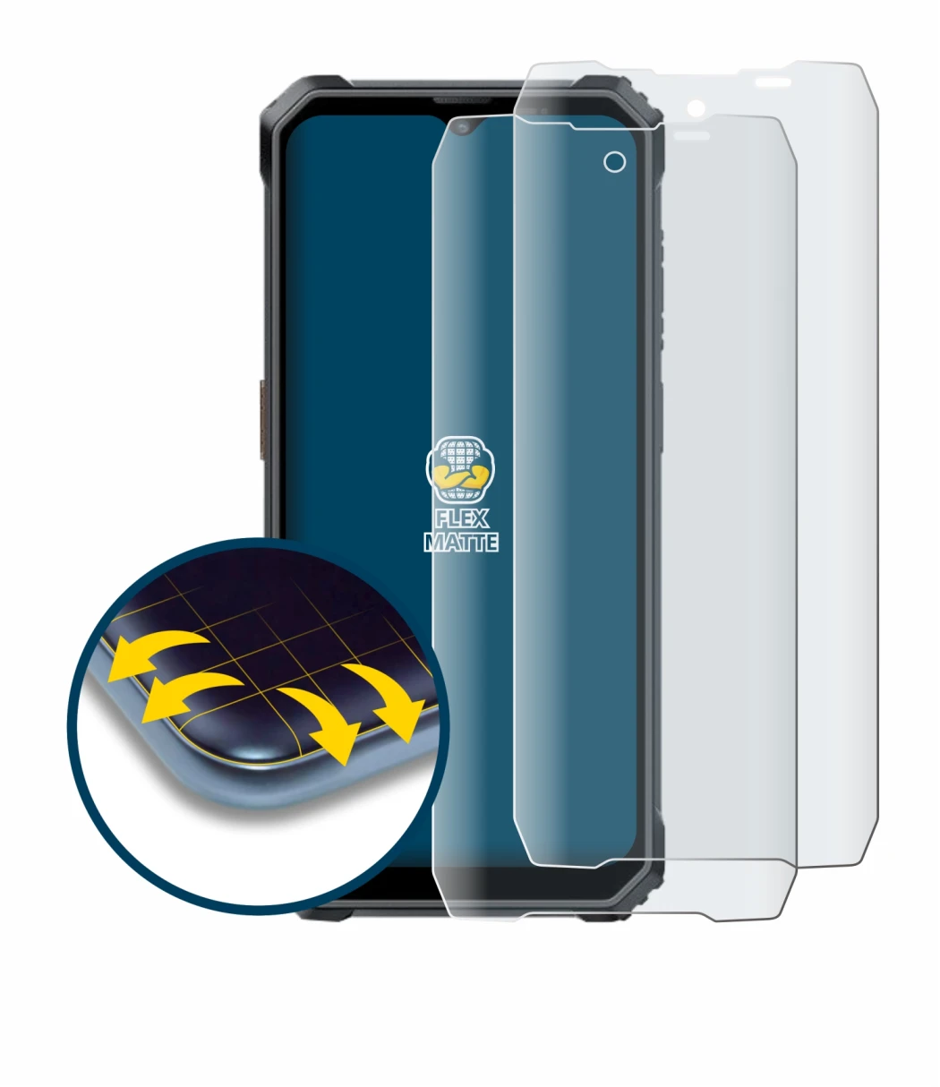 Abbildung des Geräts Blackview BL7000 mit einer Vielzahl des Displayschutzes.