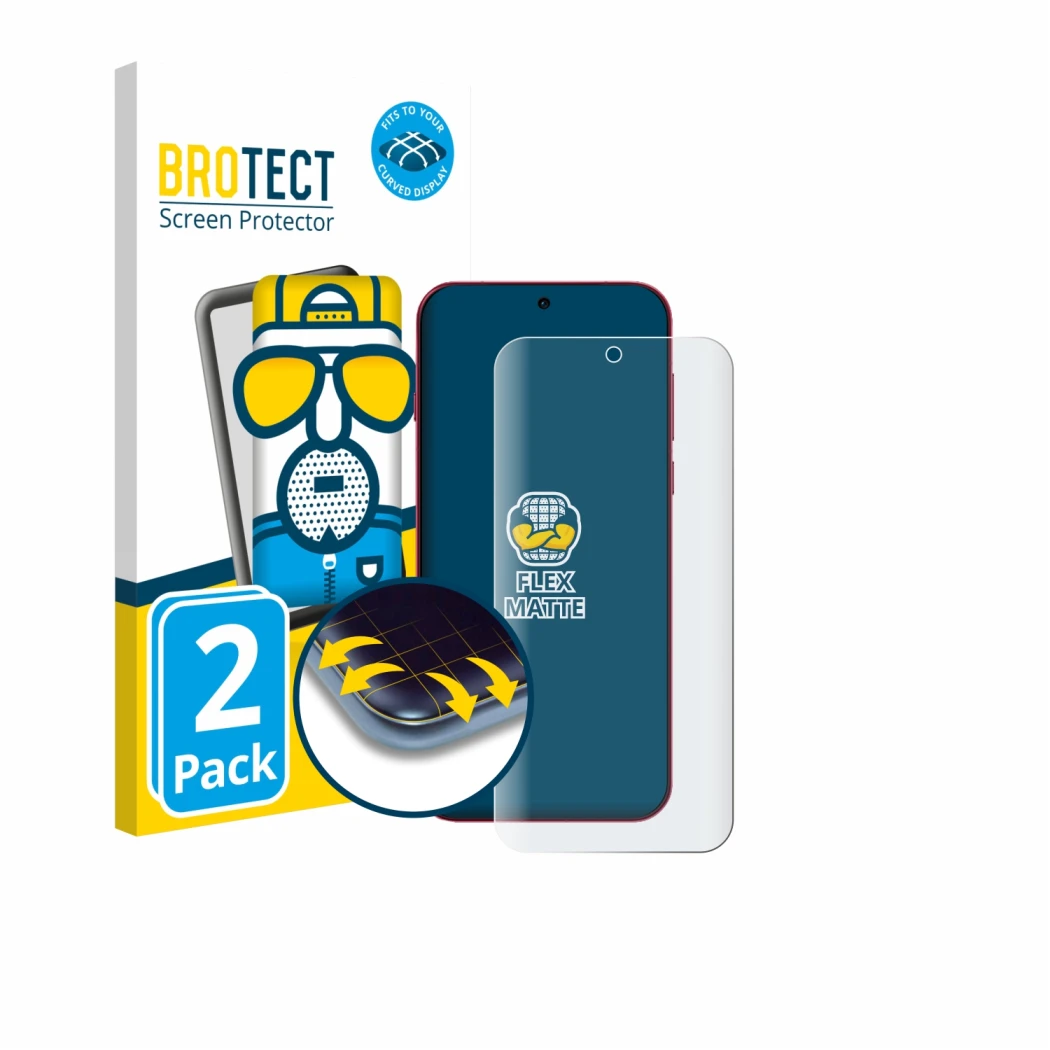 Vorderseite einer Produktverpackung mit dem Markenlogo BROTECT. Daneben ist das Gerät Oppo Find X9 Pro mit dem zugehörigen Dis