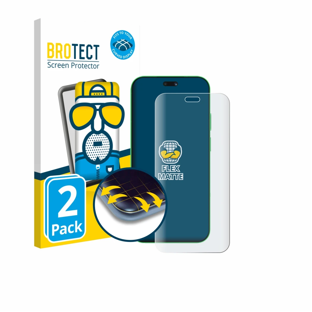 Vorderseite einer Produktverpackung mit dem Markenlogo BROTECT. Daneben ist das Gerät Huawei Nova 15 Ultra mit dem zugehörigen