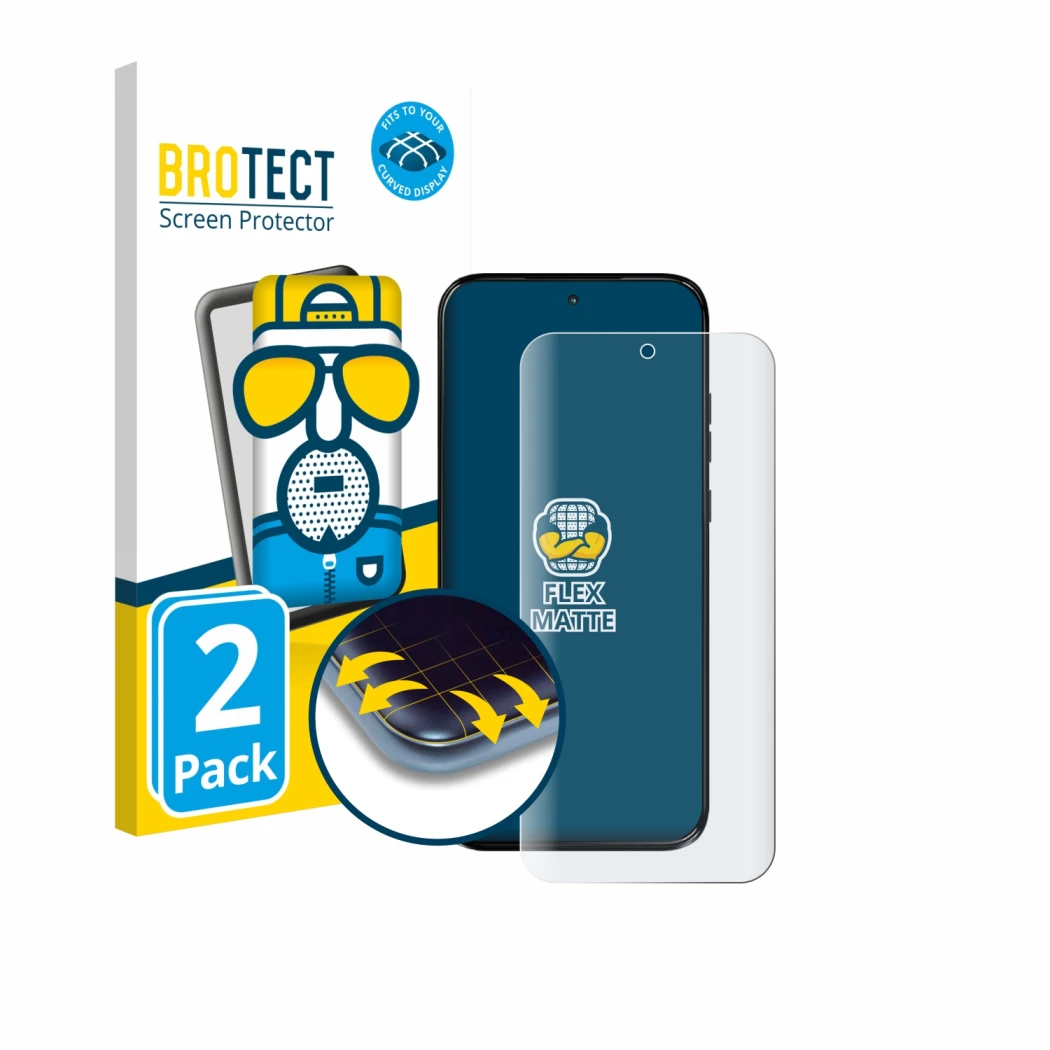 Vorderseite einer Produktverpackung mit dem Markenlogo BROTECT. Daneben ist das Gerät Motorola Moto G77 mit dem zugehörigen Di