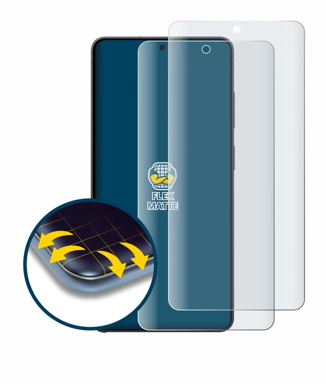 Abbildung des Geräts Samsung Galaxy S26 Ultra mit einer Vielzahl des Displayschutzes.