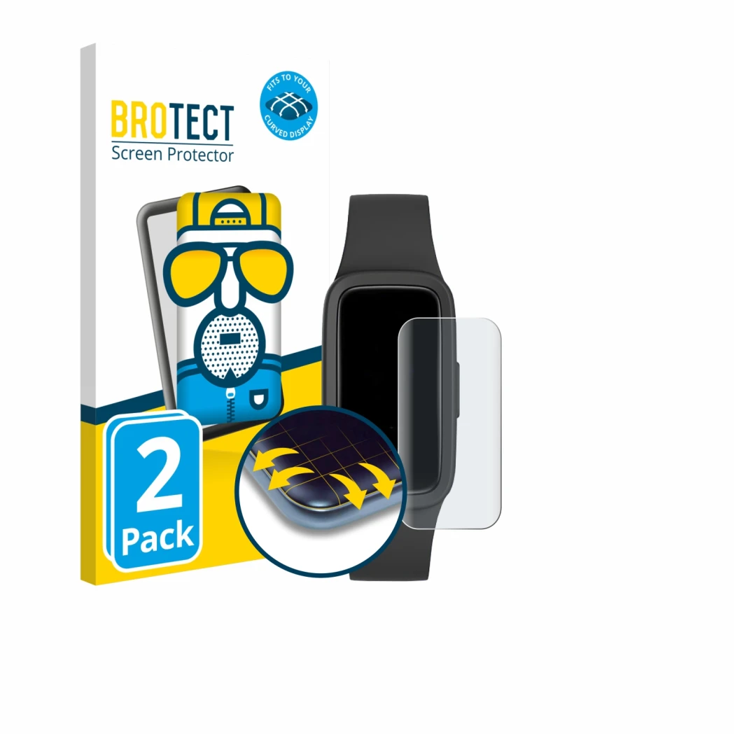 Vorderseite einer Produktverpackung mit dem Markenlogo BROTECT. Daneben ist das Gerät Biggerfive Vigor 3 mit dem zugehörigen D