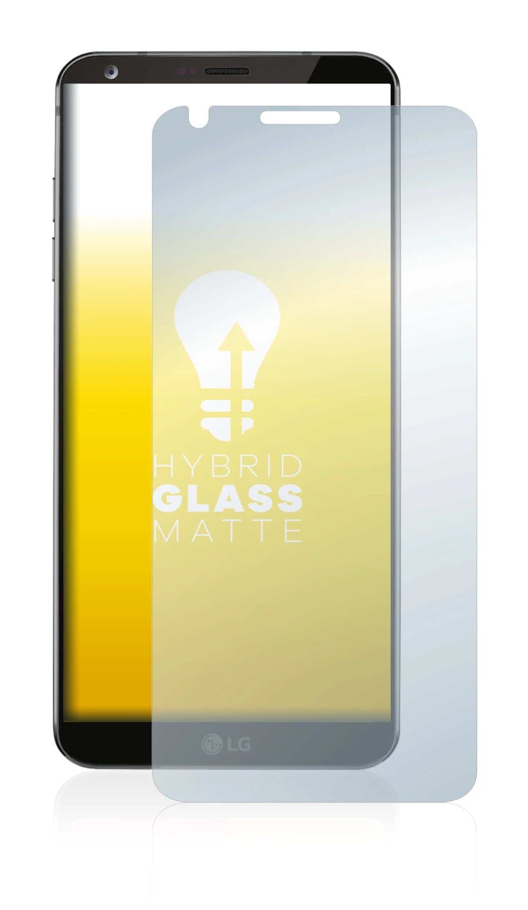 Abbildung des Geräts LG G6 mit einer Vielzahl des Displayschutzes.