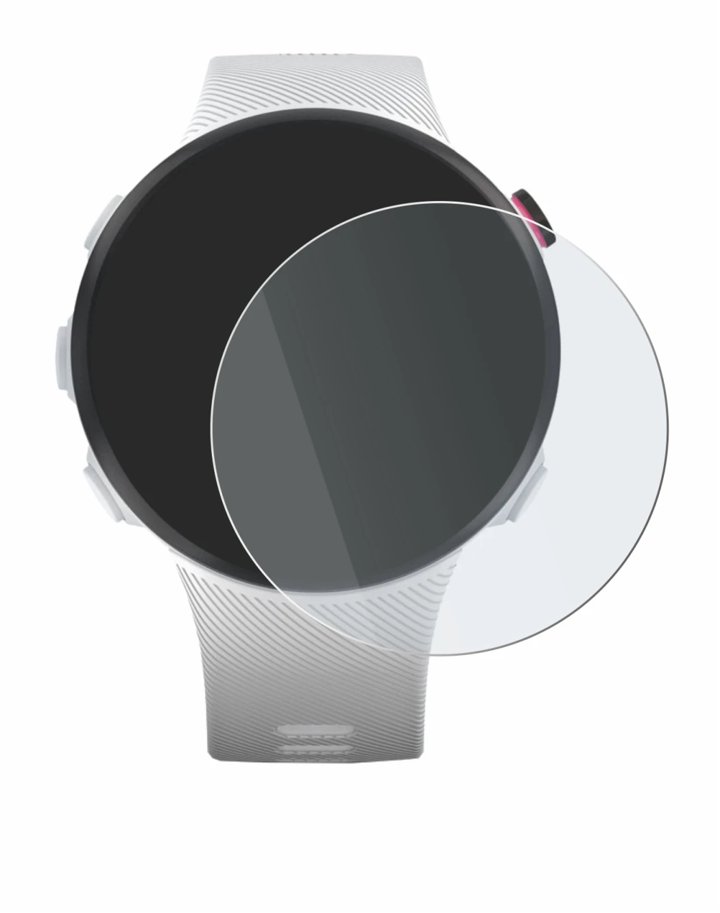 Abbildung des Geräts Garmin Forerunner 45S mit einer Vielzahl des Displayschutzes.