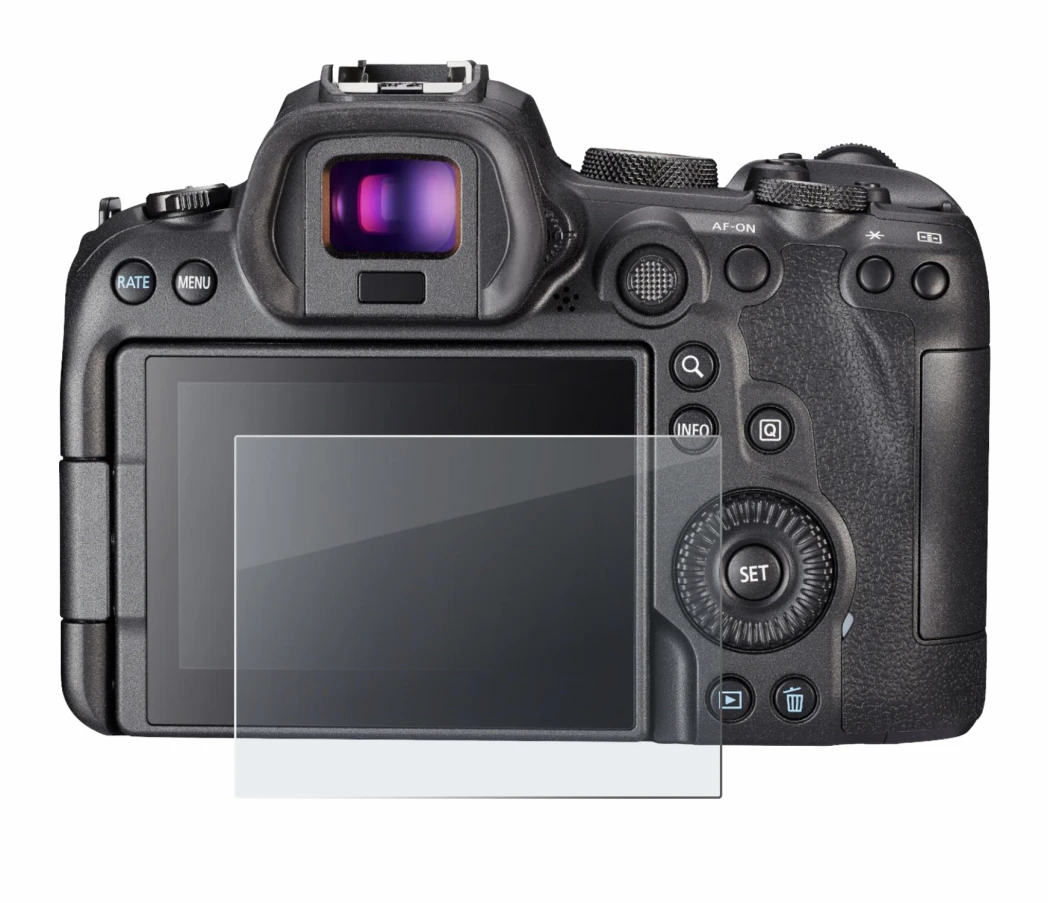 Abbildung des Geräts Sony A7S III mit einer Vielzahl des Displayschutzes.