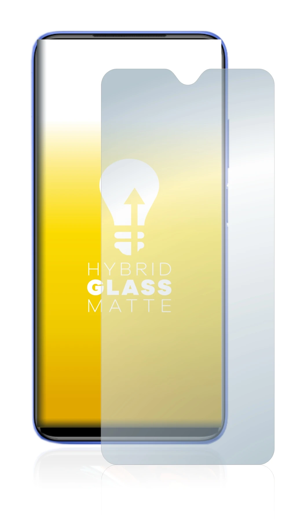 Abbildung des Geräts Xiaomi Redmi 9T mit einer Vielzahl des Displayschutzes.