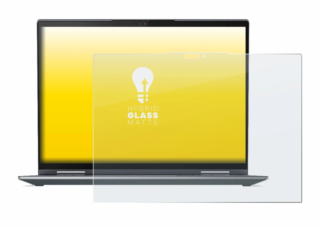 Abbildung des Geräts Lenovo ThinkPad X1 Yoga Gen 7 mit einer Vielzahl des Displayschutzes.