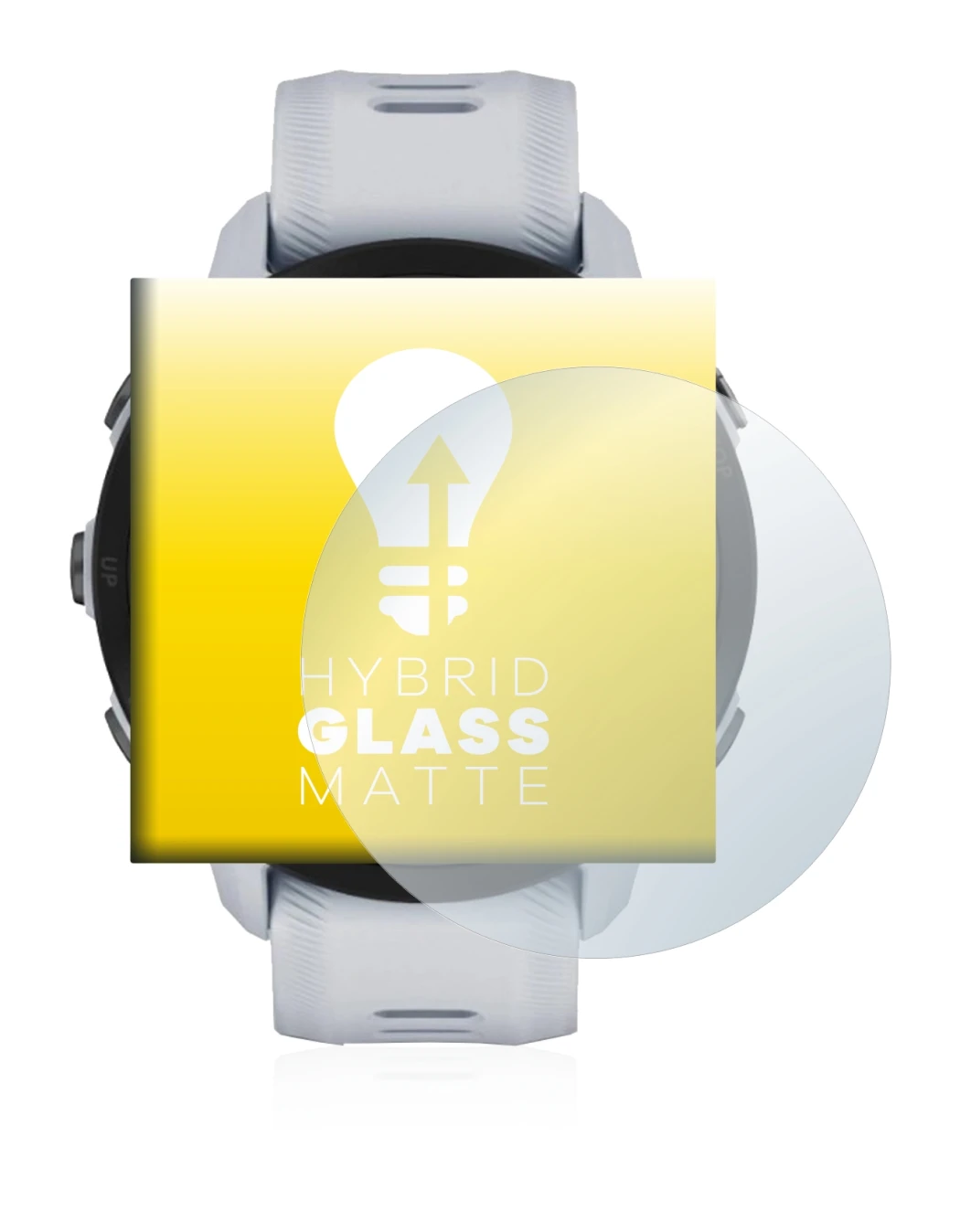 Abbildung des Geräts Garmin Forerunner 955 mit einer Vielzahl des Displayschutzes.