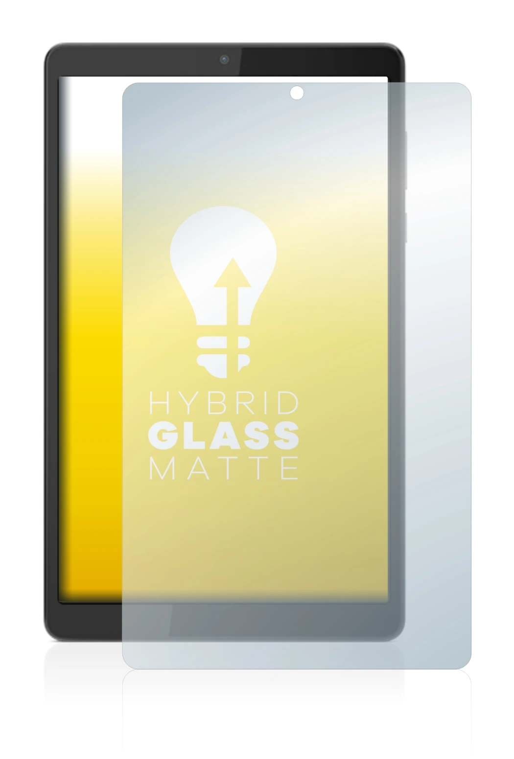 Abbildung des Geräts Lenovo Tab M8 (4. Gen.) mit einer Vielzahl des Displayschutzes.