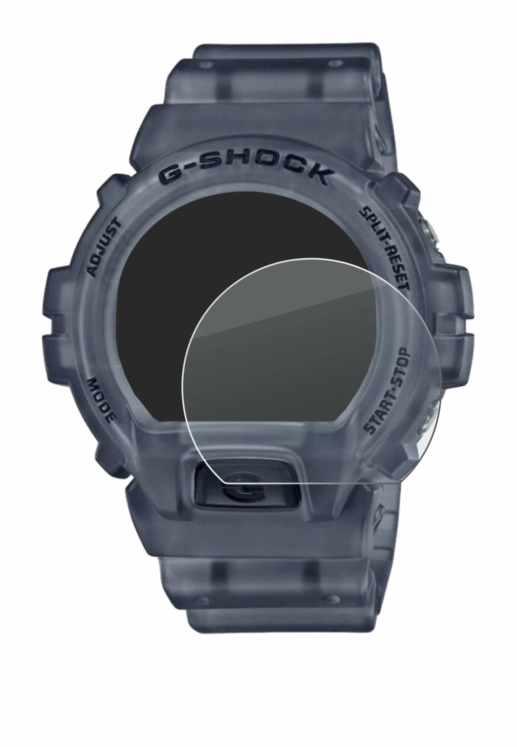 Abbildung des Geräts Casio G-Shock DW-6900 mit einer Vielzahl des Displayschutzes.