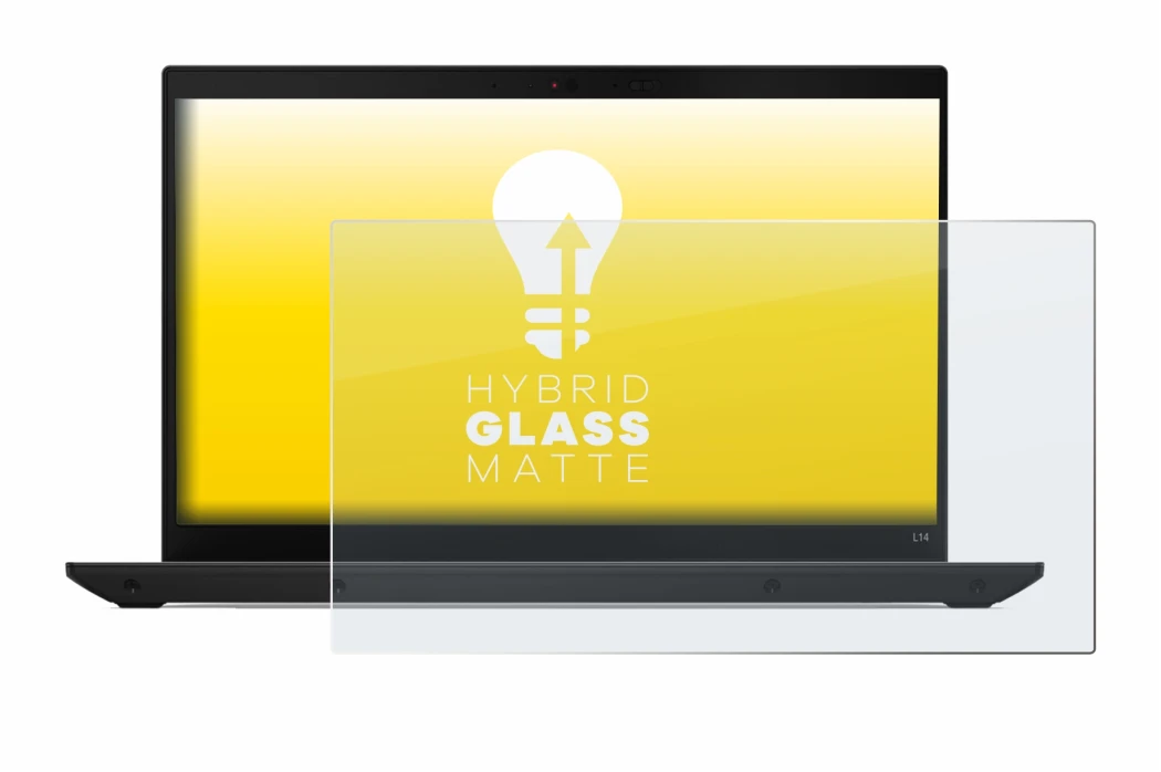 Abbildung des Geräts Lenovo ThinkPad L14 Gen 4 mit einer Vielzahl des Displayschutzes.