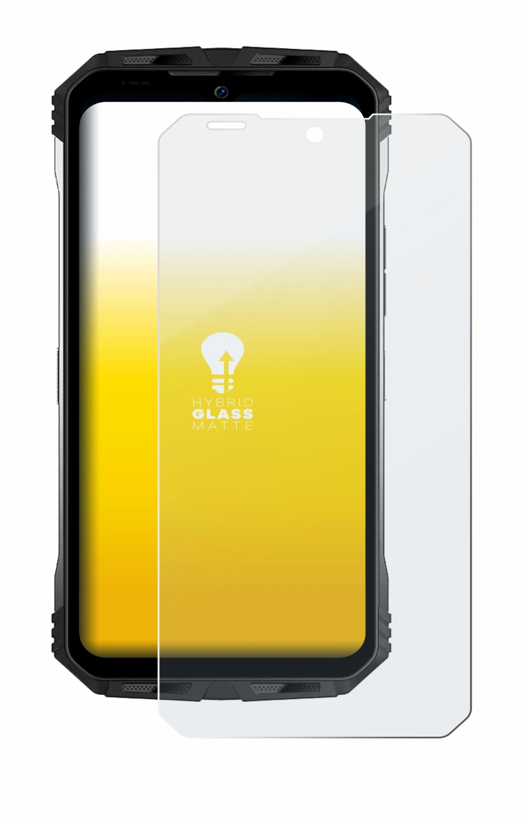 Abbildung des Geräts Doogee S100 Pro mit einer Vielzahl des Displayschutzes.