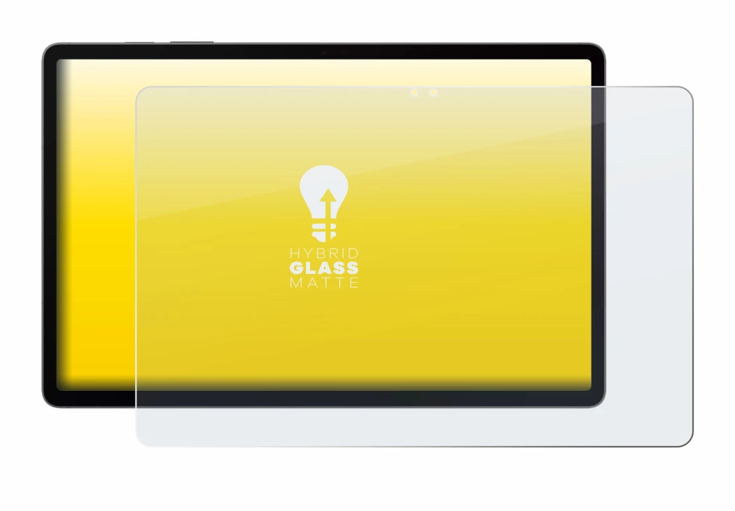 Abbildung des Geräts Samsung Galaxy Tab S9 FE+ mit einer Vielzahl des Displayschutzes.