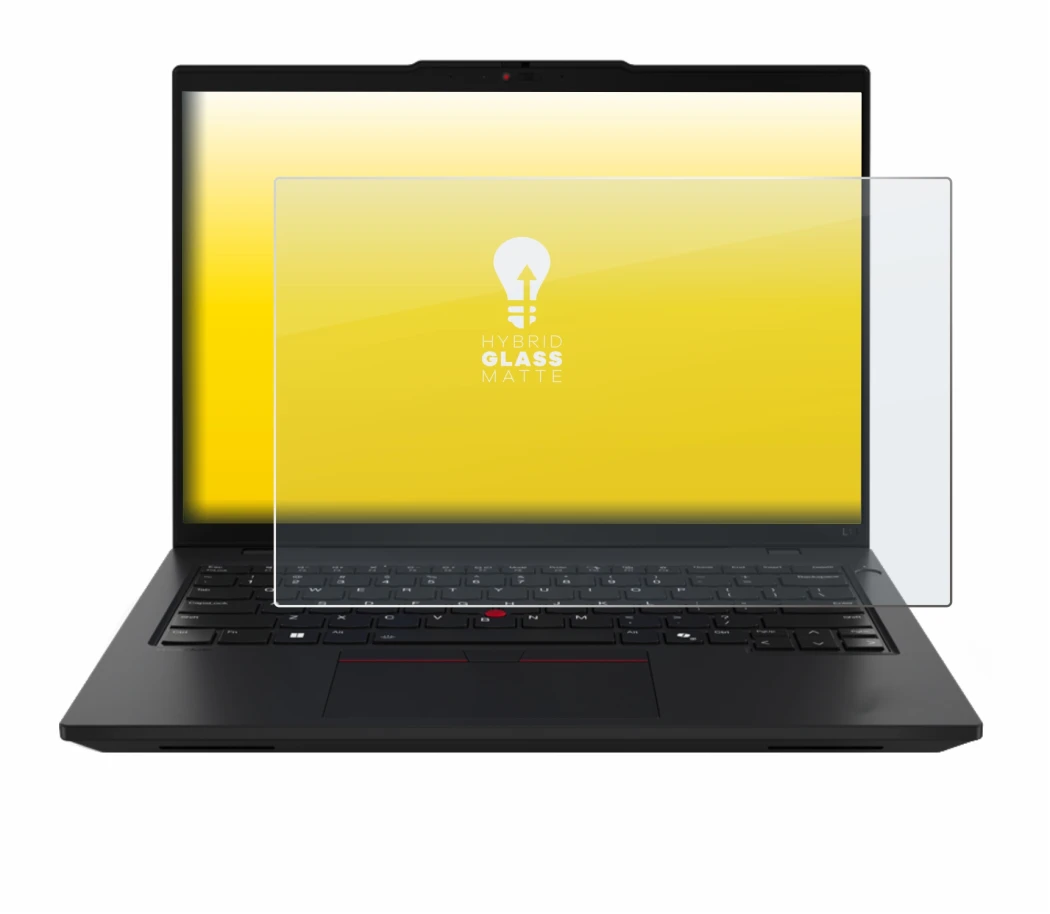 Abbildung des Geräts Lenovo ThinkPad L14 Gen 5 mit einer Vielzahl des Displayschutzes.