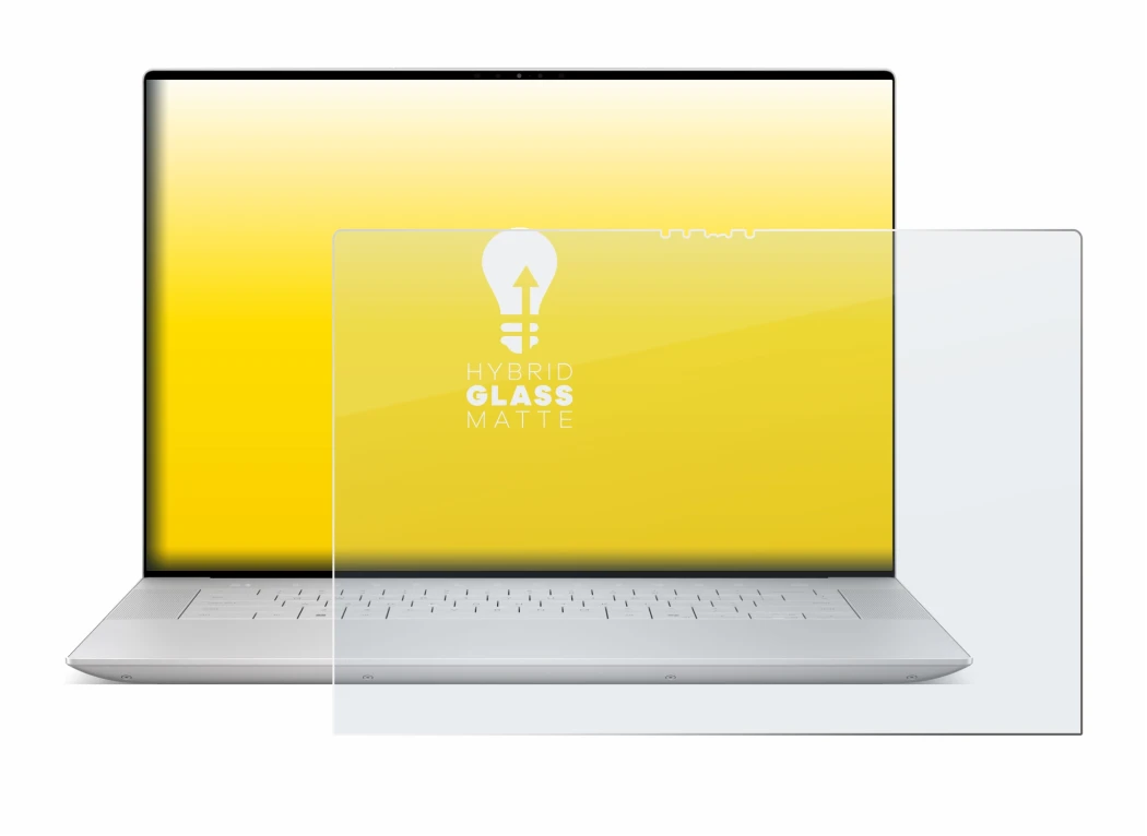 Abbildung des Geräts Dell XPS 16 9640 mit einer Vielzahl des Displayschutzes.