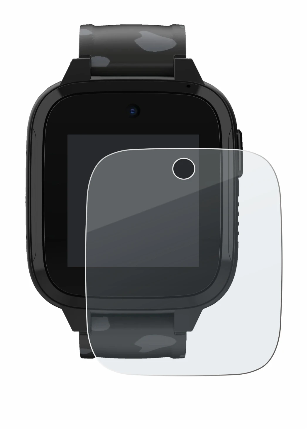 Abbildung des Geräts Xplora XGO3 (2. Gen.) mit einer Vielzahl des Displayschutzes.