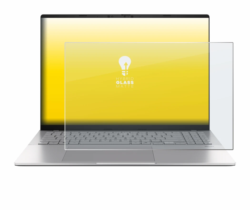 Abbildung des Geräts ASUS Vivobook S16 S3607 mit einer Vielzahl des Displayschutzes.