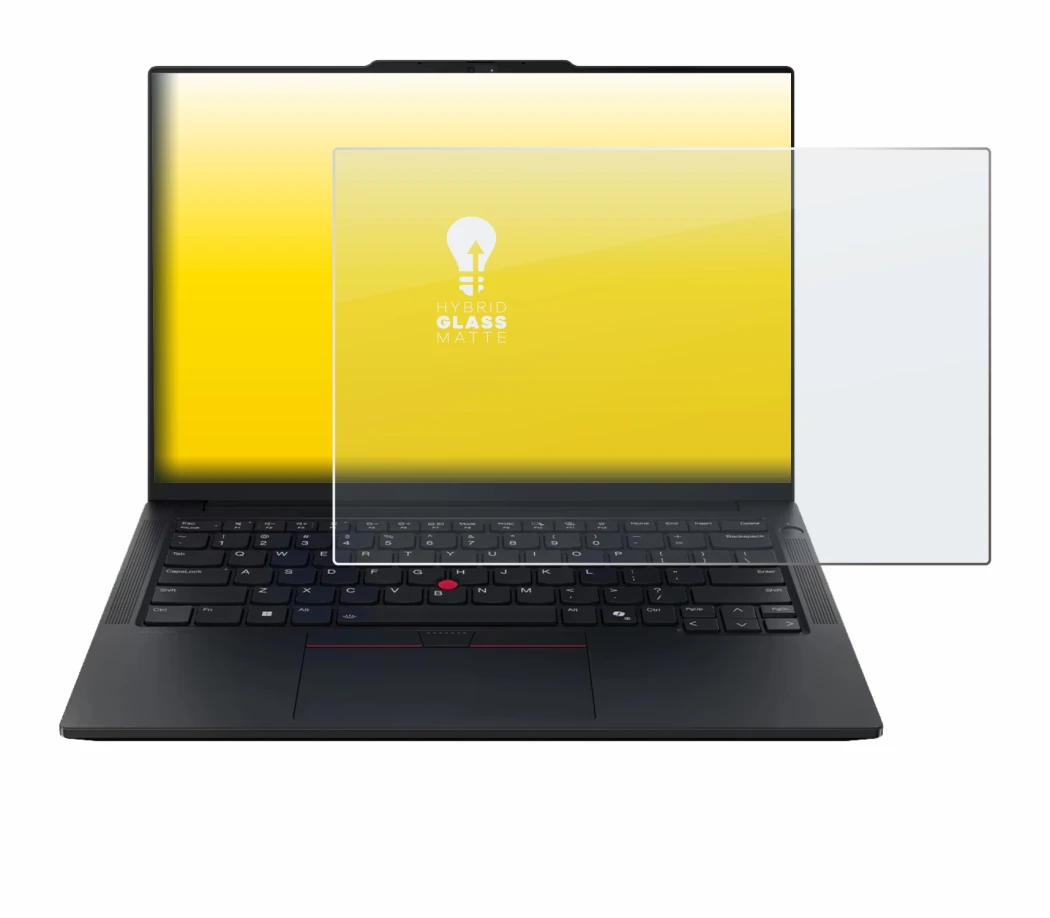 Abbildung des Geräts Lenovo ThinkPad E14 Gen 7 mit einer Vielzahl des Displayschutzes.