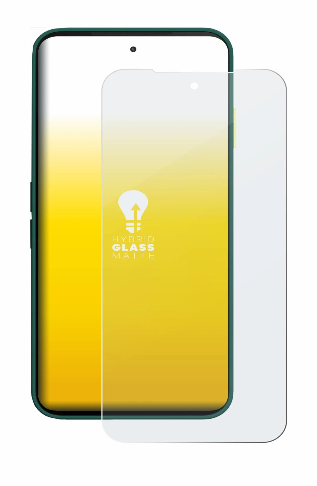 Abbildung des Geräts Fairphone 6 mit einer Vielzahl des Displayschutzes.