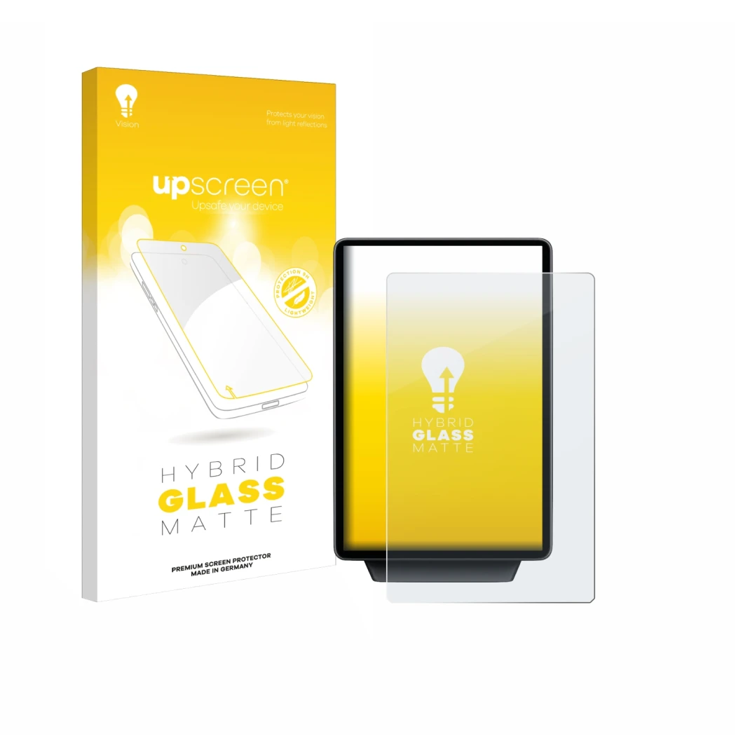 Vorderseite einer Produktverpackung mit dem Markenlogo upscreen. Daneben ist das Gerät Ford Explorer Electric 2025 mit dem zug