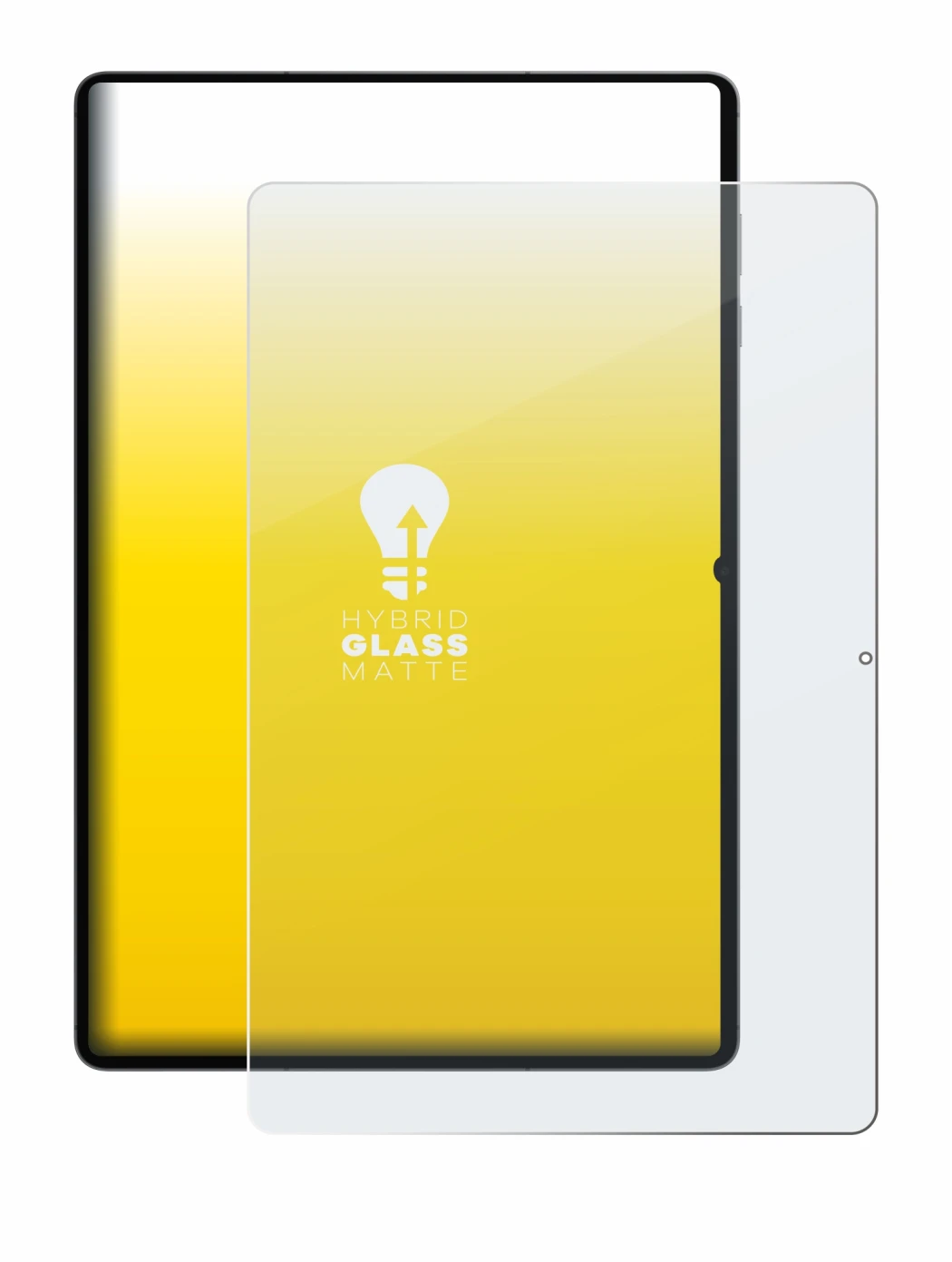 Abbildung des Geräts Samsung Galaxy Tab S11 Ultra (Hochformat) mit einer Vielzahl des Displayschutzes.