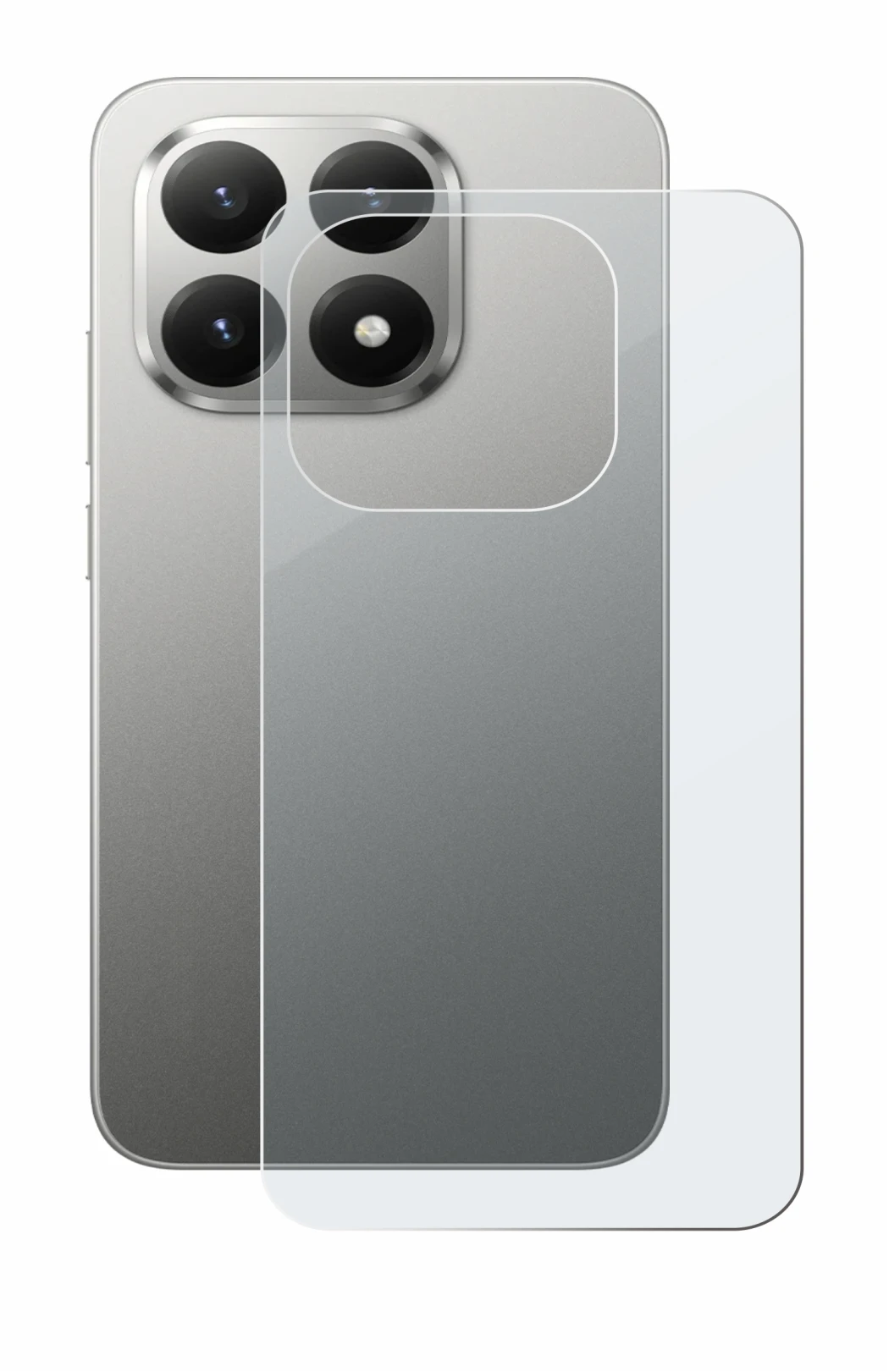 Abbildung des Geräts Xiaomi 15T (Rückseite) mit einer Vielzahl des Displayschutzes.