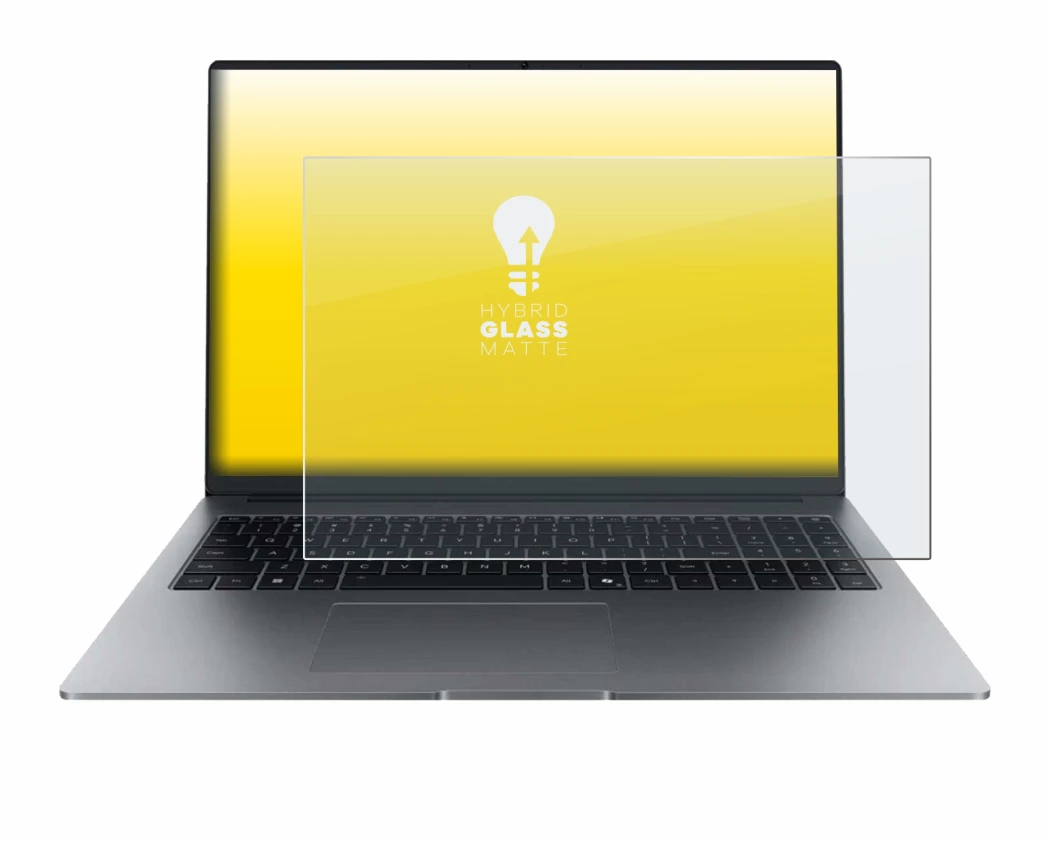 Abbildung des Geräts Honor MagicBook X16 Plus 2025 mit einer Vielzahl des Displayschutzes.