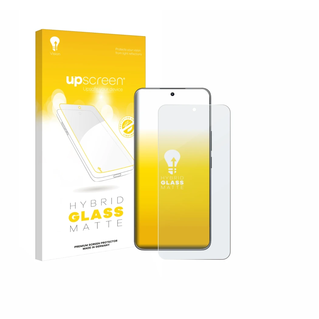 Vorderseite einer Produktverpackung mit dem Markenlogo upscreen. Daneben ist das Gerät Honor X60 GT mit dem zugehörigen Displa