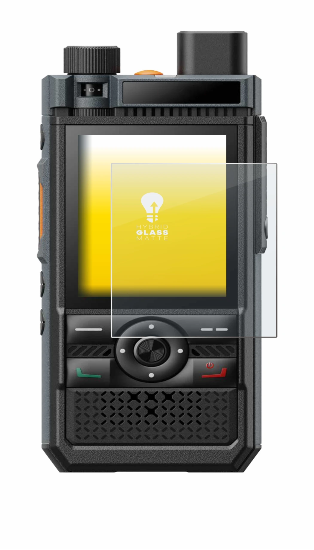 Abbildung des Geräts Hytera P50 Pro mit einer Vielzahl des Displayschutzes.