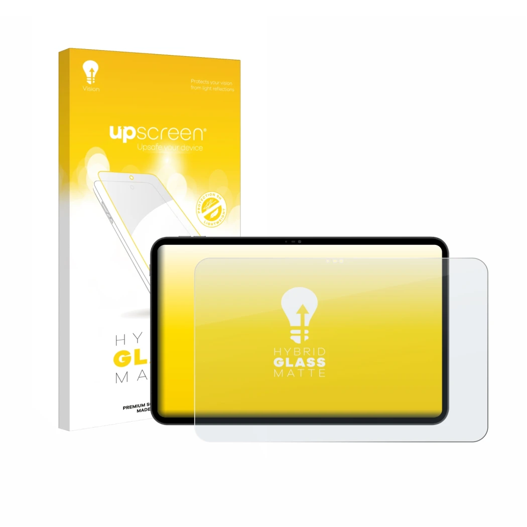 Vorderseite einer Produktverpackung mit dem Markenlogo upscreen. Daneben ist das Gerät Blackview Oscal Pad 200 mit dem zugehör