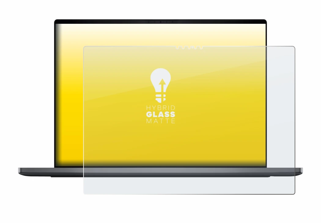 Abbildung des Geräts Dell XPS 16 DA16260 mit einer Vielzahl des Displayschutzes.