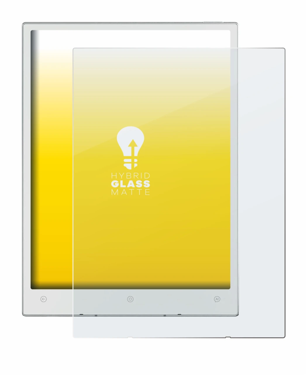 Abbildung des Geräts Viwoods AiPaper Mini mit einer Vielzahl des Displayschutzes.