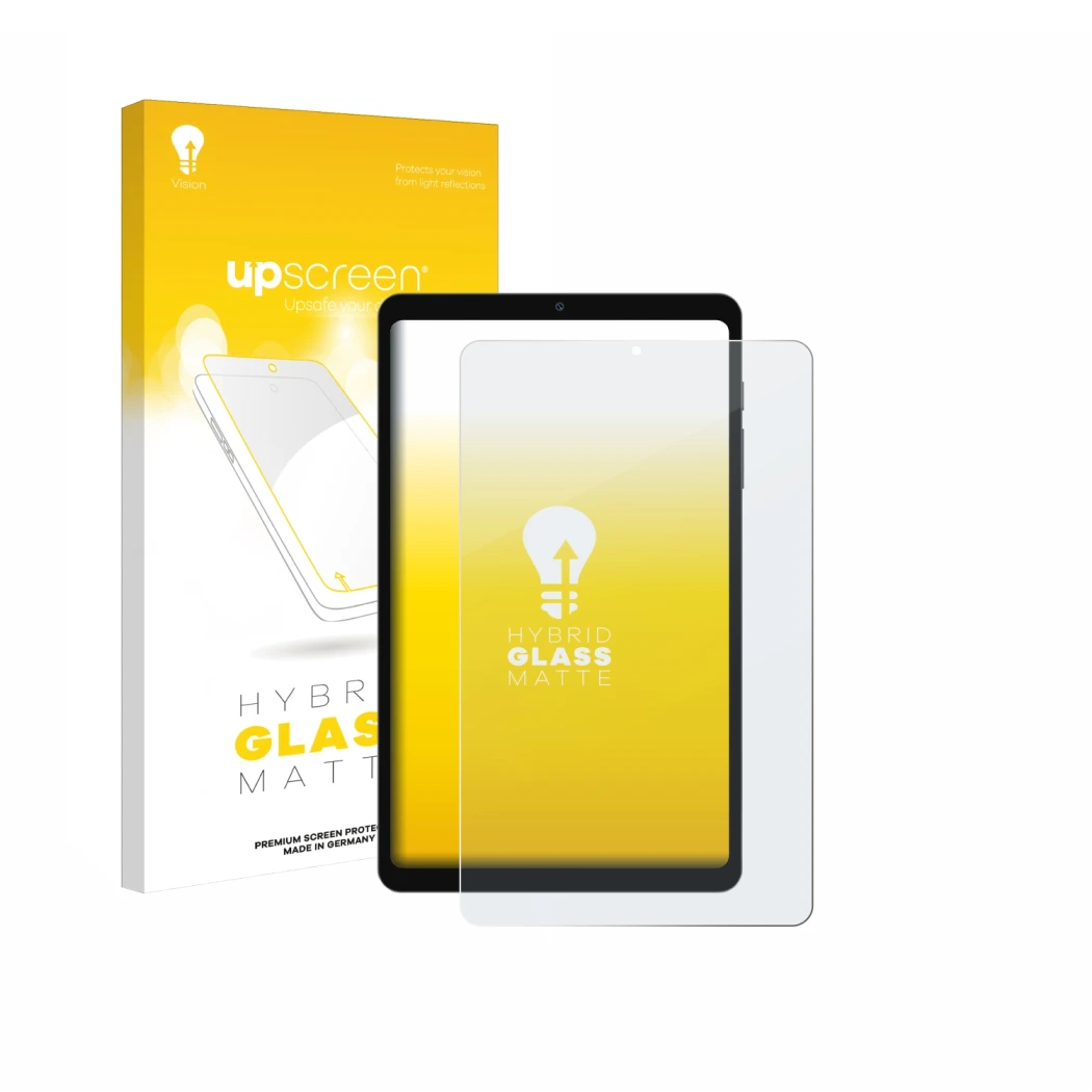 Vorderseite einer Produktverpackung mit dem Markenlogo upscreen. Daneben ist das Gerät Blackview Link 2 8.68