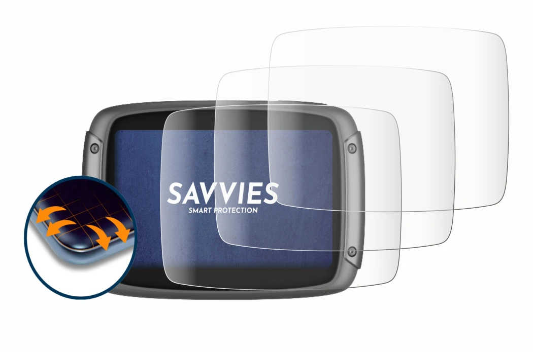 Abbildung des Geräts TomTom Rider 550 mit einer Vielzahl des Displayschutzes.