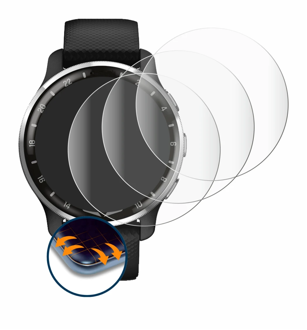 Abbildung des Geräts Garmin D2 Air X10 mit einer Vielzahl des Displayschutzes.