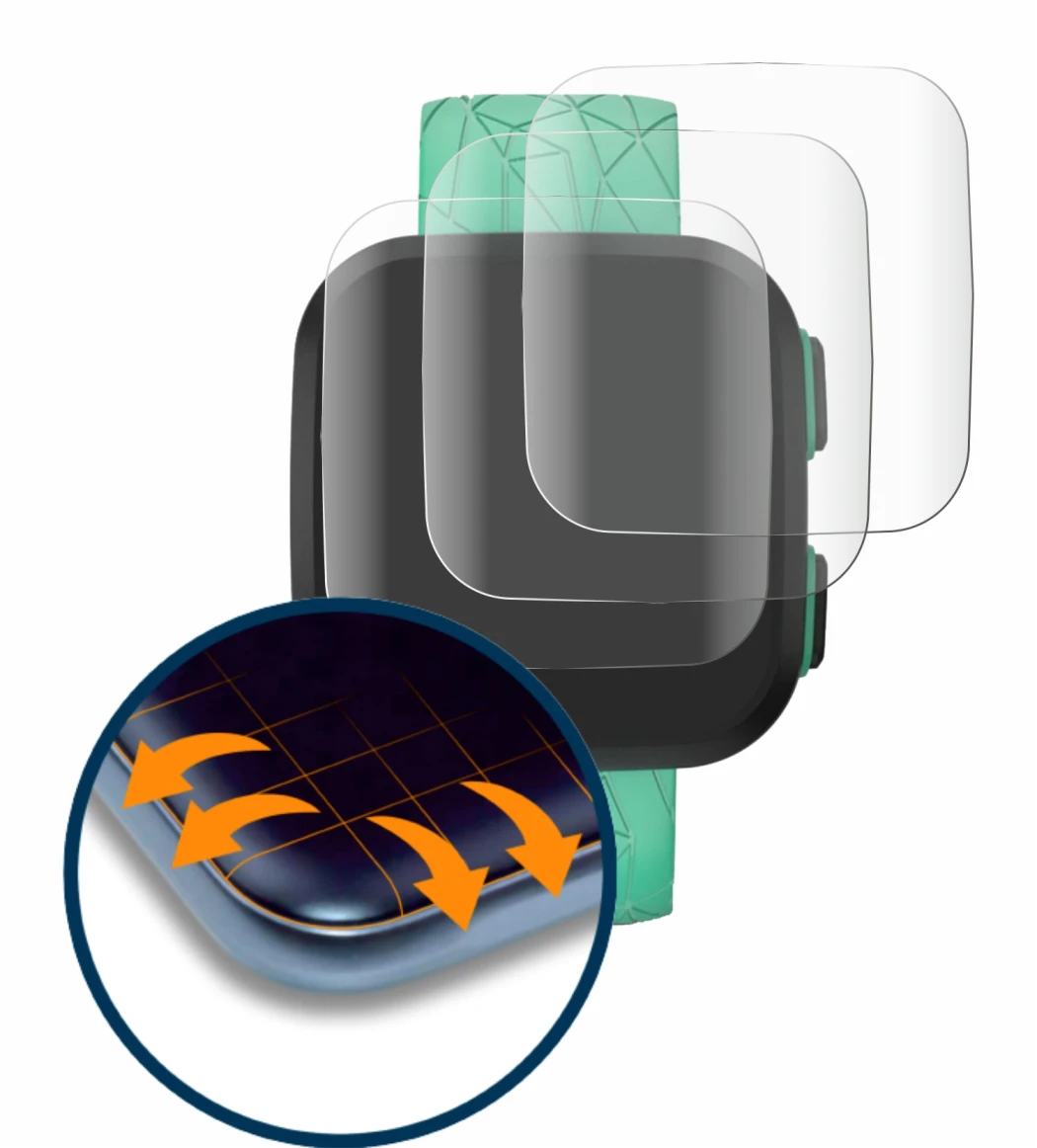 Abbildung des Geräts Garmin Bounce mit einer Vielzahl des Displayschutzes.