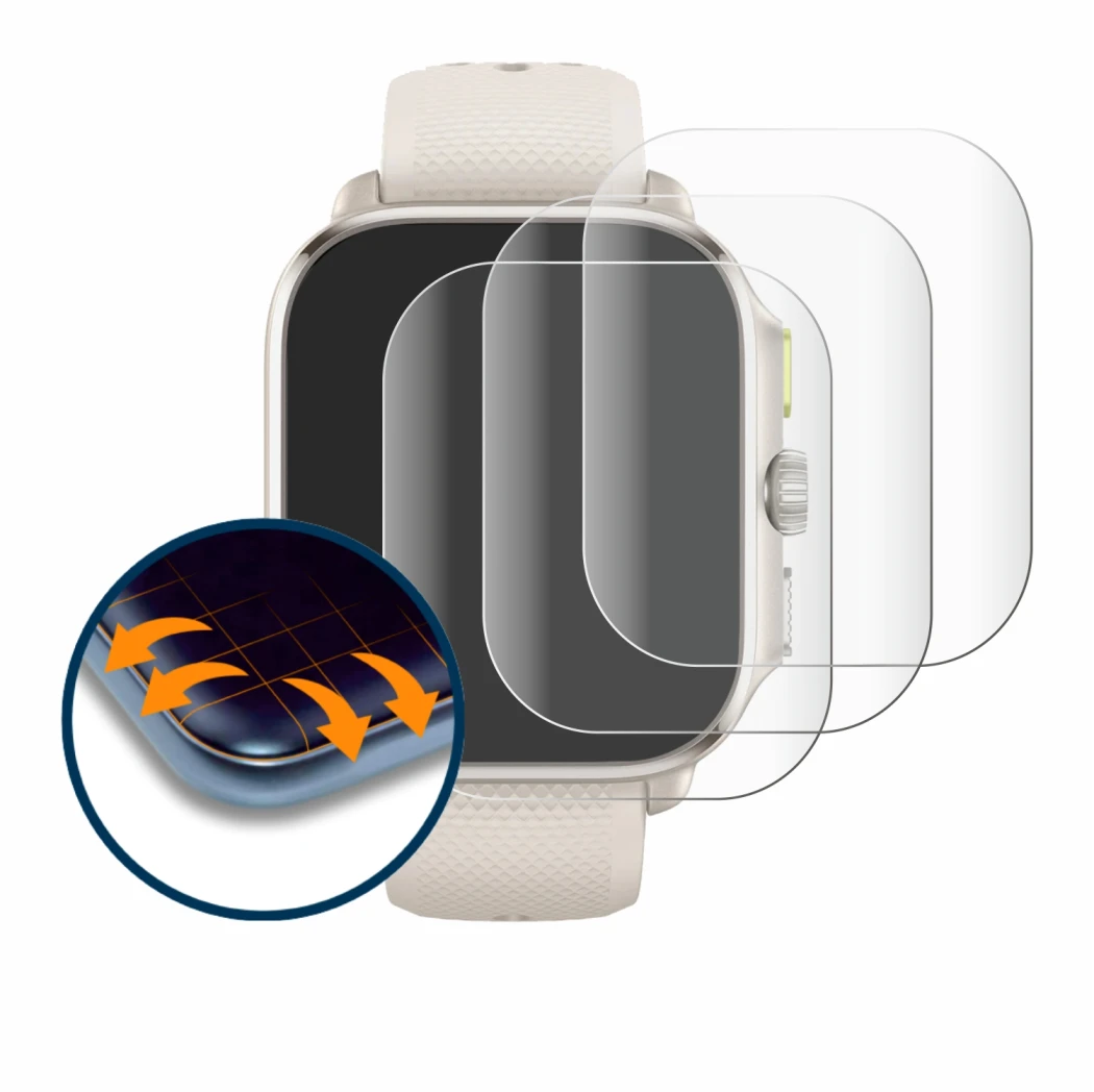 Abbildung des Geräts Huami Amazfit Cheetah (Square) mit einer Vielzahl des Displayschutzes.