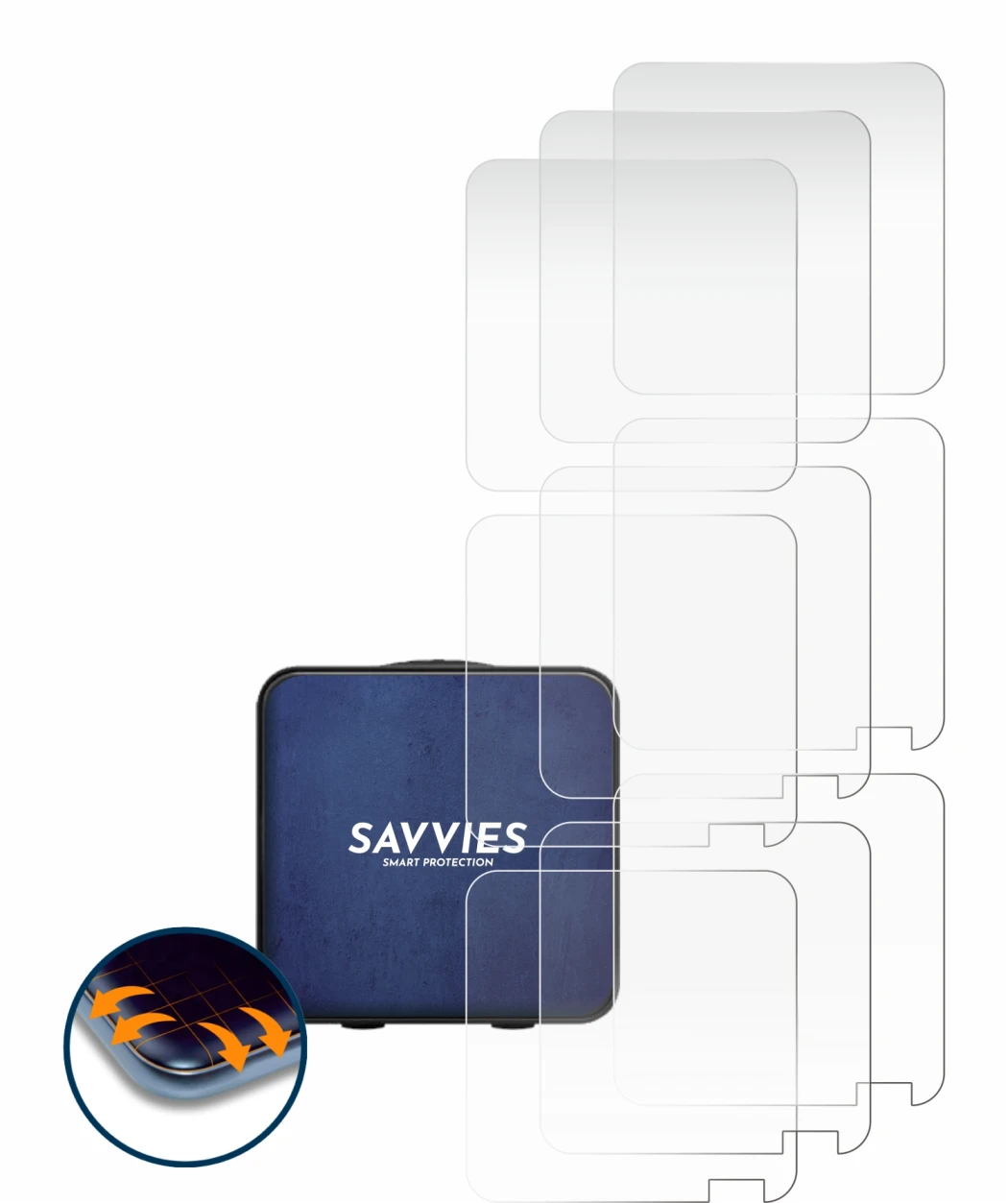 Abbildung des Geräts Rode Wireless Pro mit einer Vielzahl des Displayschutzes.